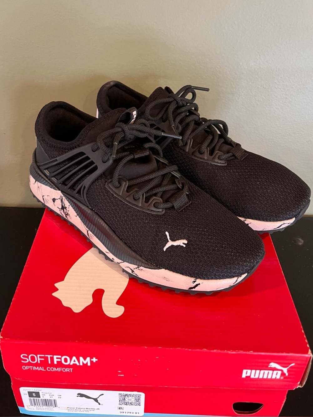 Puma Pacer Future Marble JR Sneakers - Size 5